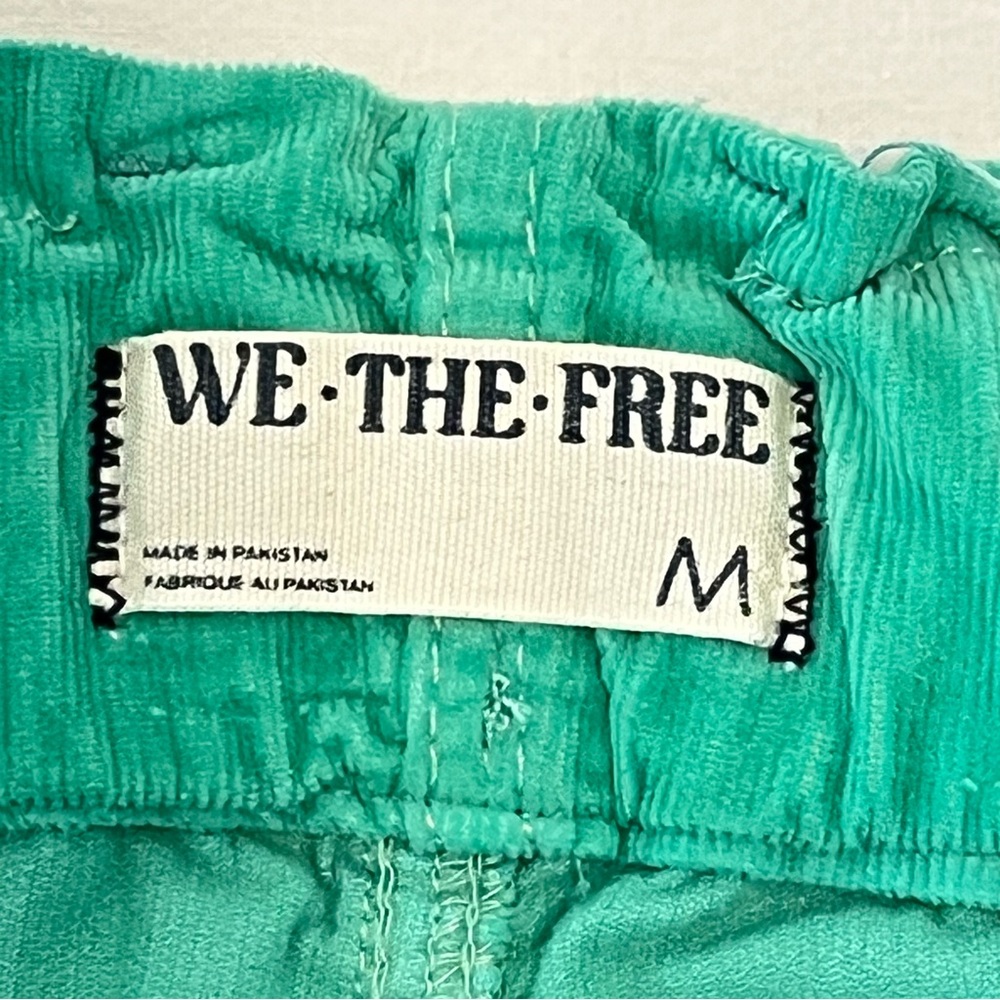 We The Free Angelo Pull On Cord Jogger Corduroy Waist Tie Snap Cuffs Green Pants - Picture 2 of 13